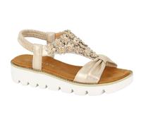 Cipriata Salvia L417 Ladies Floral Smart Dress Elasticated Sling Back Sandal