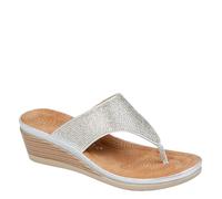 Cipriata Sandra Ladies' Toe Post Diamante Wedge Thong Sandals