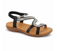 Cipriata Womens Sandals Serpent L656A-6 Elasticated Sling Back Black UK Size 6