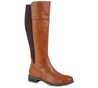 Cipriata Silvia Ladies Leather Zip High Leg Boots Tan UK 7