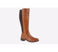 Cipriata Silvia Ladies Leather Zip High Leg Boots Tan UK 7