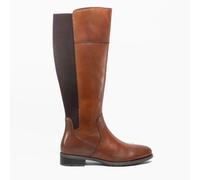 Cipriata SILVIA Womens Leather Zip High Leg Boots Tan - UK 4
