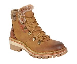 Cipriata TEODORA L725 Ladies Memory Foam Zip + D-Ring Hiker Style Ankle Boots