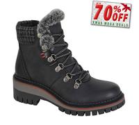 Cipriata TEODORA L725 Ladies Memory Foam Zip + D-Ring Hiker Style Ankle Boots