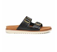Cipriata Women's Twin Strap Sandal L651A-5 - Adjustable Twin Buckle Slip-On - Black UK 5