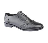 Cipriata Violetta Leather Brogue Oxford Shoes - Black, Size 5 UK