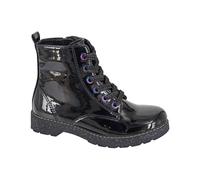 Cipriata Girls Adria Glitter Side Zip Ankle Boots - Black - 2 UK - Black