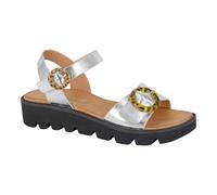 Cipriata Womens Chunky Sandal Ladies Gladiato rFlat Faux Leather Platform Size