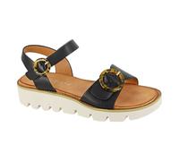 Cipriata Womens Chunky Sandal Ladies Gladiato rFlat Faux Leather Platform Size