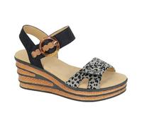 Cipriata Womens Danta Leopard Print Sandals - Black - Black - 7 UK - 100% Mixed