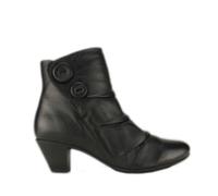 Cipriata Women's Emma Button Ankle Boot in Black | Size: 7 Cipriata Black 7