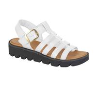 Cipriata Womens Flat Chunky Sandal Ladies Gladiator Faux Leather Platform Size