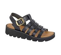 Cipriata Womens Flat Chunky Sandal Ladies Gladiator Faux Leather Platform Size
