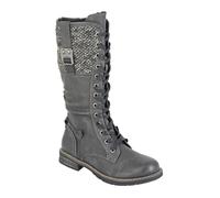 Cipriata Women's Gabriela Combat Boots in Black | Size: 6 Cipriata Black 6