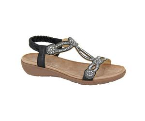 Cipriata Women's Giada Shimmer Sandals - Black - 6 UK - Black