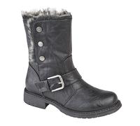 Cipriata Womens/Ladies Andreana Press Stud Fold Down Biker / 9 UK Black DF1802