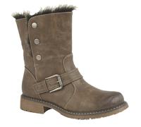 Cipriata Womens/Ladies Andreana Press Stud Fold Down Biker S9 UK Brown DF1802
