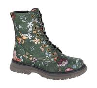 Cipriata Womens/Ladies Annetta Combat Boots (7 UK) (Green Floral)