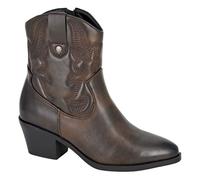 Cipriata Women's Bertilla Burnished Ankle Boots in Dark Brown | Size: 7 Cipriata Dark Brown 7