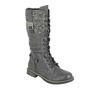 Cipriata Womens/Ladies Gabriela Combat Boots - Black/Grey - 5 UK - Black/Grey - 100% Mixed