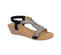 Cipriata Womens/Ladies Selene Jewelled Sandals (7 UK) (Black)
