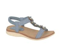Cipriata Womens Liana Floral Sandals - Blue - 4 UK - Blue - 100% Mixed