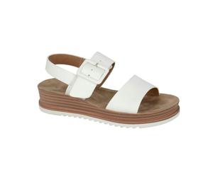 Cipriata Women's Orfa Wedge Sandals - White - White - 7 UK