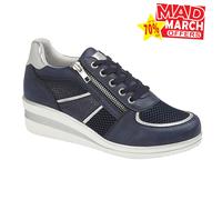 Cipritata Graziosa Zip Womens Casual Fashion Designer Wedge Trainers Navy