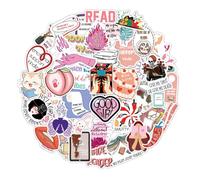 Cipszoely 100Pcs Bookish Stickers Pink Preppy Stickers for Kindle, Funny Book Stickers Reading Stickers for Scrapbooking Waterproof Vinyl Booktok Aesthetic Stickers for iPhone Laptop Water Bottle
