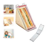 Cipszoely Reusable Sandwich Box Triangle Sandwich Container, Sandwich Container with Lid Portable Sandwich Box for Breakfast Lunch Dinner Washable Sandwich Box Triangle as Lunch Box