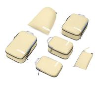 Cipway Compression Packing Cubes Set for Travel, Ultralight Expandable Packing Organisers for Carry on Luggage Suitcase(Vanilina Cream 6pcs)