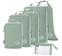 Cipway Compression Packing Cubes, Ultralight Travel Luggage Organizer Sets Extensible Travel Essentials for Carry on Suitcase(Sage green 6pcs)