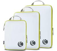 Cipway Compression Packing Cubes, Ultralight Travel Luggage Organizer Sets Extensible Travel Essentials for Carry on Suitcase(White 3pcs)