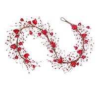 CIR OASES 70 Inch Valentine's Day Garland - Artificial Red Hearts Berries for Romantic Home Decor, Bedroom Wall Hanging, Wedding Party Doorway Decoration