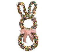 CIR OASES Easter Bunny Wreath 18-inch artificial Easter berry wreath Front porch indoor-outdoor decorative Holiday celebration party decorative