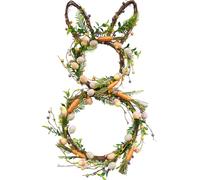 CIR OASES Easter Wreath for Front Door, 26 inch Easter Bunny Door Wreaths with Eggs Berry, Artificial Spring Wreath with Rabbit for Home Wall Window Farmhouse Outdoor Decor