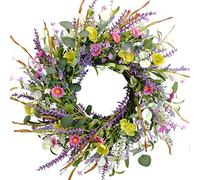 CIR OASES Spring/summer wreath Handcrafted lavender Daisy eucalyptus leaf wreaths summer front door corridor home decoration wreath wedding party festival decoration