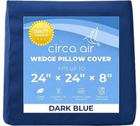 Circa Air Wedge Pillow Cover - Bed Case for Inflatable Wedge (24x24x8) Ultra Soft, 100% Microfiber With Zip Cover, Machine Washable, Blue