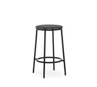 Circa Bar Stool H65 Upholstered Black/MLF16 Black