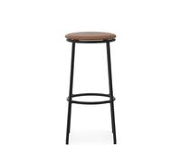 Circa Bar Stool H75 Leather Upholstered Black/Brandy Leather 41574
