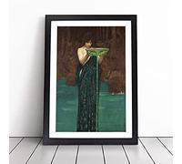 Circe Invidiosa By John William Waterhouse Framed Wall Art Print A2 Black | Ready to Hang, Satin Fine Art Paper, Fade-Resistant Inks, Acrylic Glazing, Securely Packaged, Made in the UK