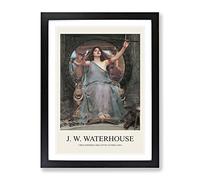 Circe Offering The Cup To Odysseus By John William Waterhouse Exhibition Museum Painting Framed Print | A4 Black Framed Wall Art | Ready to Hang | Modern Historical Picture | Living Room Lounge Office