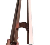CIRCIR 10/24/40inch Sliding Barn Gate Pull Handles for Wood/Glass Doors,Kitchen Aluminum Alloy Push Pull Door Handle, Simple and Durable(Rose Gold,120cm/47.2in)