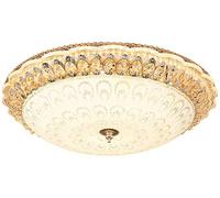 CIRCIR Living Room Ceiling Light European Round LED Ceiling Lamp, Crystal Ceiling Lamp, Simple Modern Warm Bedroom Living Room Aisle Lighting Ceiling Lamp