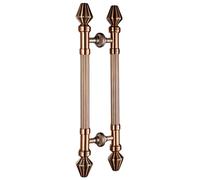 CIRCIR Shower Glass Sliding Barn Door Handle,Front Entry Door Handle Bronze, Heavy Duty Double Sided H Shape Swing Door Handle(Red Bronze,140cm/55in)