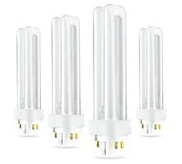 Circle Compact Fluorescent Lamp PLC/13/E/DD/827 13W 827 G24q-1 Double Tube (4 Pack)