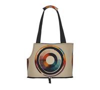 Circle After Circle Printed pet Shoulder Bag - Foldable Design, Small cat and Dog Travel Bag