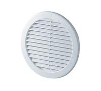 Circle Air Vent Grille Cover 150mm Ducting White ABS Plastic