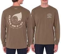 Circle - Breathable and lightweight trail running T-shirt - Feel Good CAF LS T-Shirt 2.0 Clay for Men in Recycled Polyester - Size M - Brown Brown M