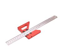 Circle Center Finder Tool High Precision 0.05mm Accuracy 300mm Range with Removable 12 Inch Ruler for Woodworking Metalworking Crafting Aluminum Alloy Stainless Steel